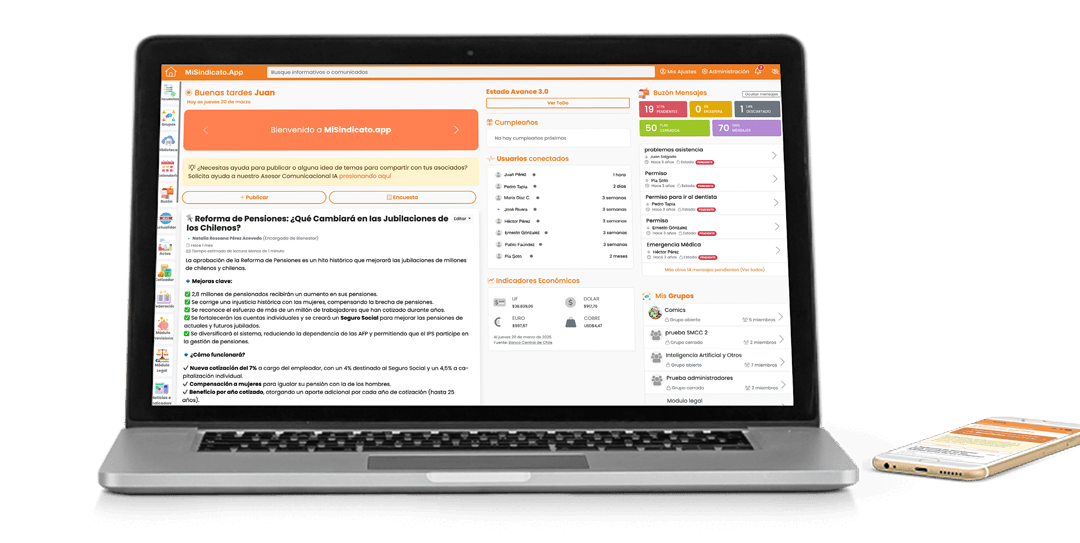 MiSindicato.App lanza su esperada versión 3.0 con mejoras revolucionarias para los sindicatos chilenos